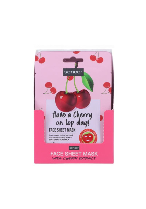 Sence Shelf Display  Printed Facial Sheet Mask 20ml Have a cherry on top day