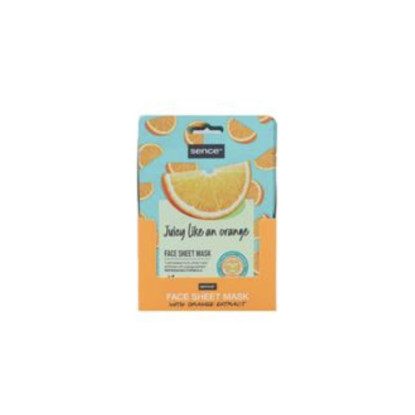 ence Shelf Display Printed Facial Sheet Mask 20ml Orange