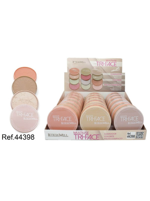 3 en 1 iluminador/colorete/polvo