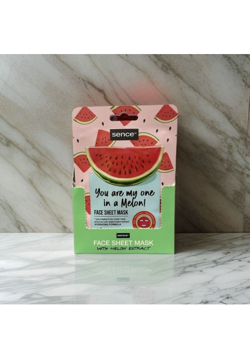 Sence Shelf Display  Printed Facial Sheet Mask 20ml You are my one in a melon