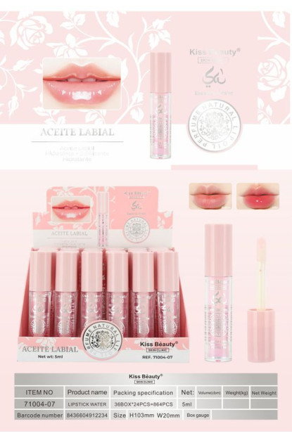 ACEITE LABIAL HIDRATANTE + SUAVIZANTE HIDRATANTE YARA