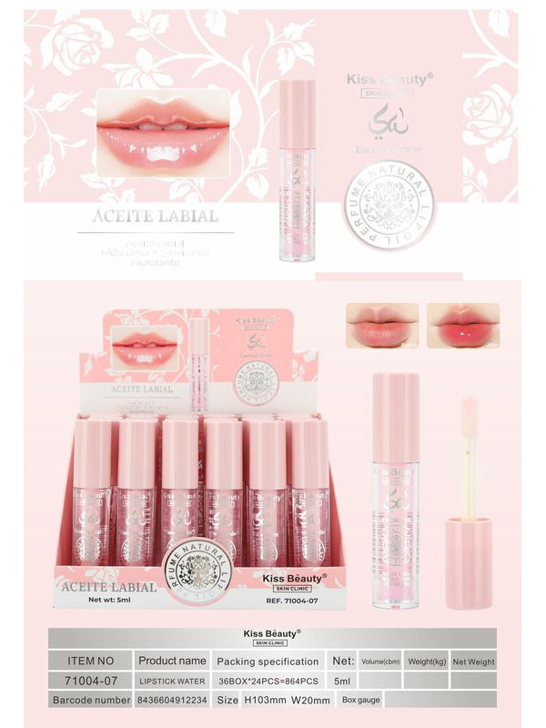 ACEITE LABIAL HIDRATANTE + SUAVIZANTE HIDRATANTE YARA