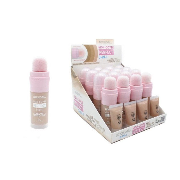 MAQUILLAJE HIGH COVER 3 IN 1 ESPONJA ROSA