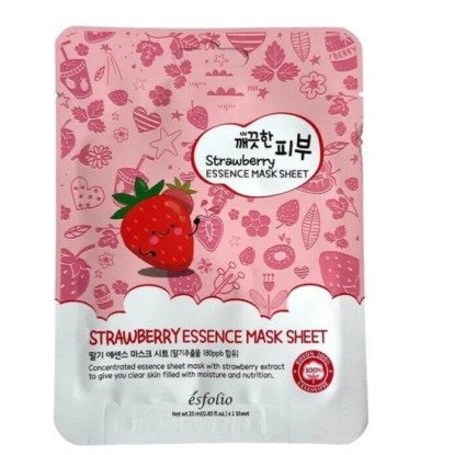 ESFOLIO PURE SKIN STRAWBERRY ESSENCE MASK SHEET