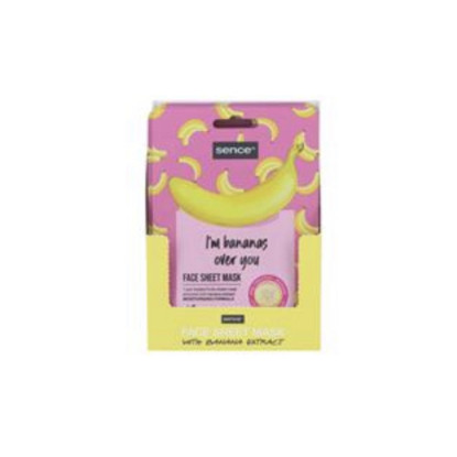 Sence Shelf Display Printed Facial Sheet Mask 20ml Banana 