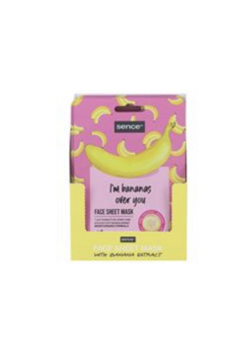 Sence Shelf Display Printed Facial Sheet Mask 20ml Banana 