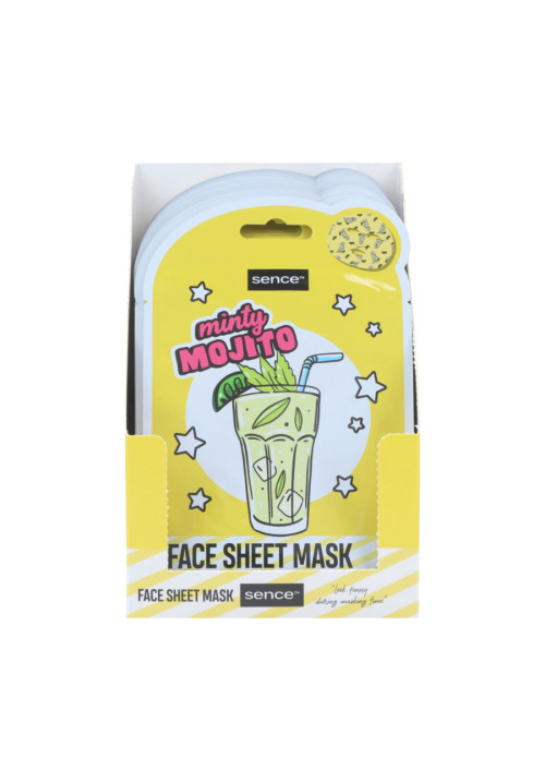 Sence Shelf Display 24pcs Printed Facial Sheet Mask 20ml Fun Variant 