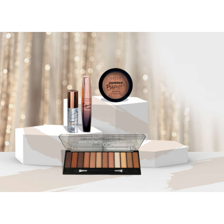 Technic - Set de maquillaje Mega Nudes Collection