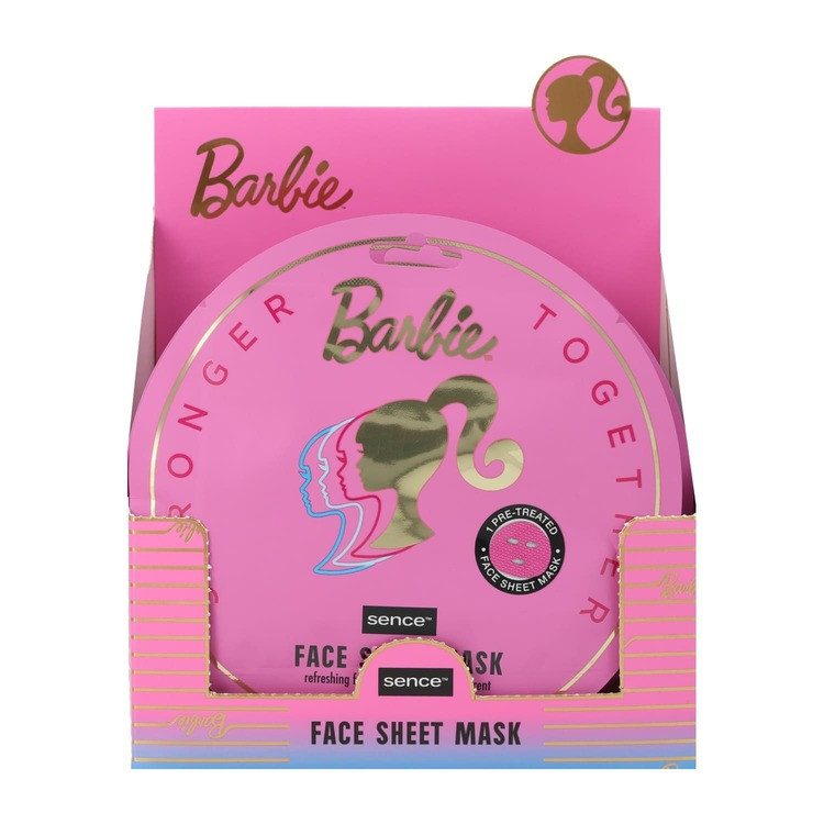 Mattel Barbie Shelf Display Printed Facial Sheet Mask 20ml 