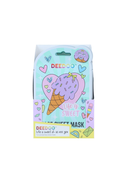 DeeDoo Shelf Display  Printed Facial Sheet Mask 20ml Ice Cream 