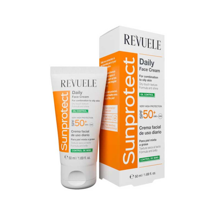 Revuele - Protector solar facial control de sebo Sunprotect SPF50+ - Piel mixta a grasa